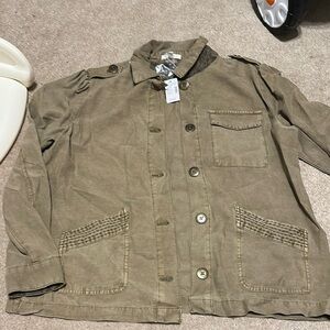 Maurices Khaki Button-Up Jacket